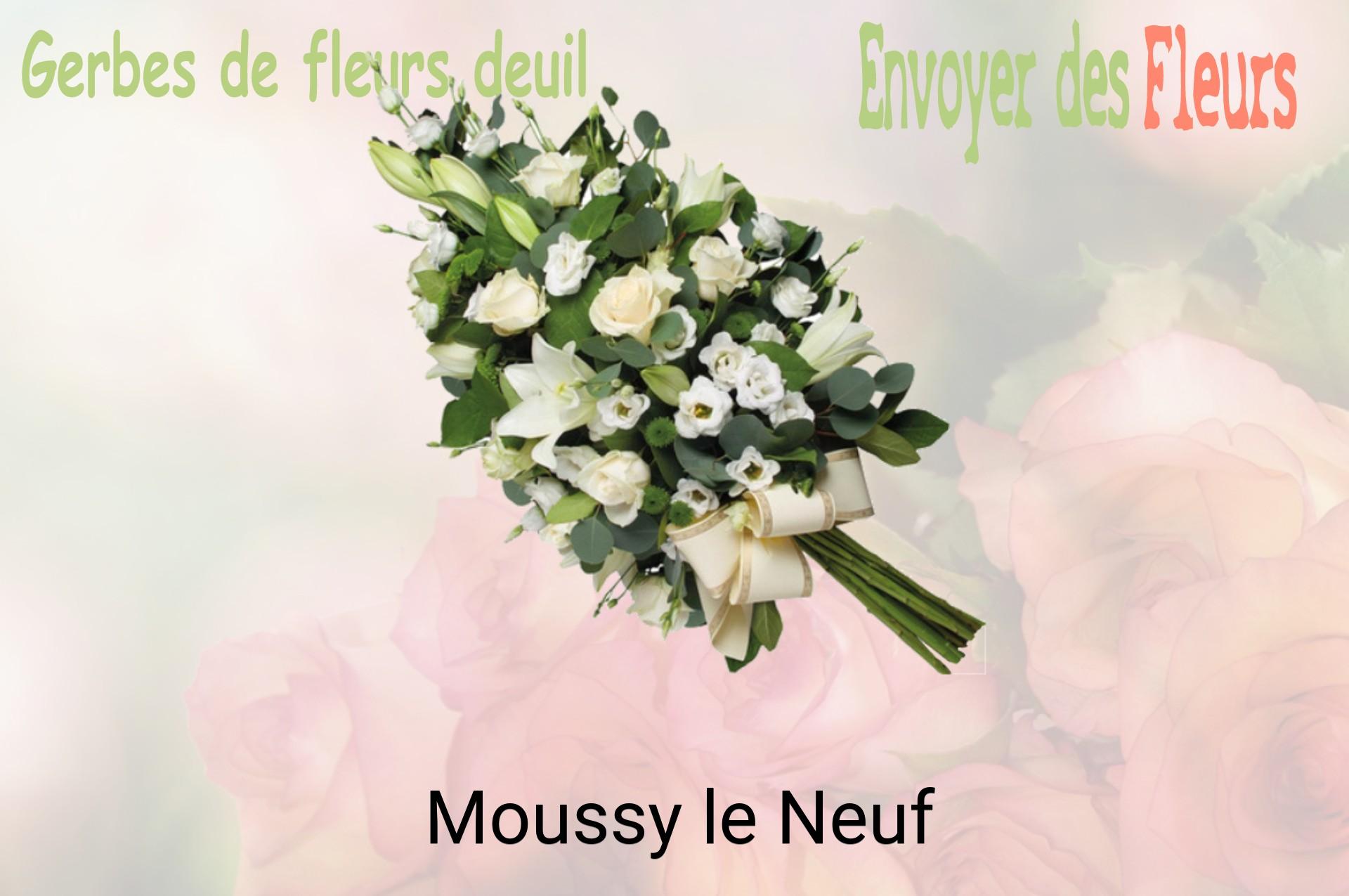 Gerbe de fleurs de deuil livrée à Moussy-le-Neuf
